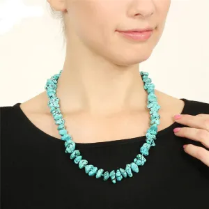 Ethnic Turq Beaded Boho Navajo Necklace