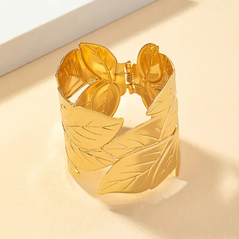 European American Style Metal Leaf Hologram Bracelet
