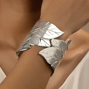 European American Style Metal Leaf Hologram Bracelet