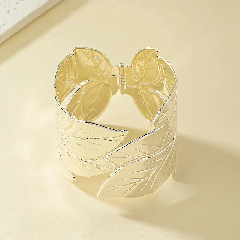 European American Style Metal Leaf Hologram Bracelet