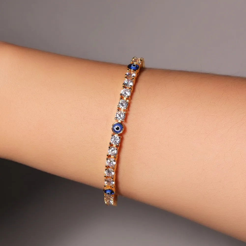 Evil eye Tennis BRACELET 4mm