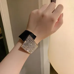 Fashion Geometric Crystal Cuff Bracelet