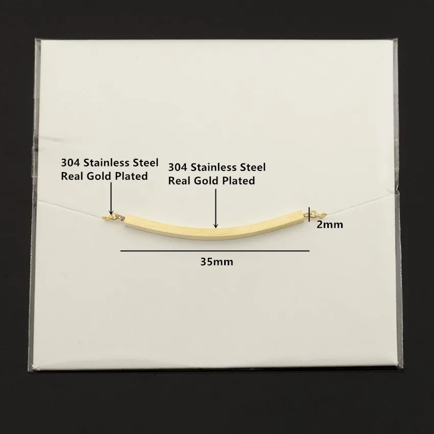 Fashion Korean Style Curved Bar Women Charm Bangle