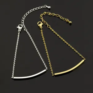 Fashion Korean Style Curved Bar Women Charm Bangle