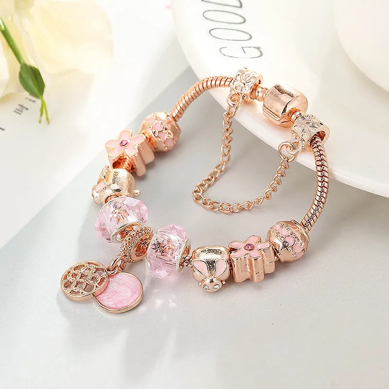 Fashion Love Geometric Rose Gold Bracelet