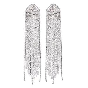 FEATHERED WATERFALL CHANDELIER EARRINGS