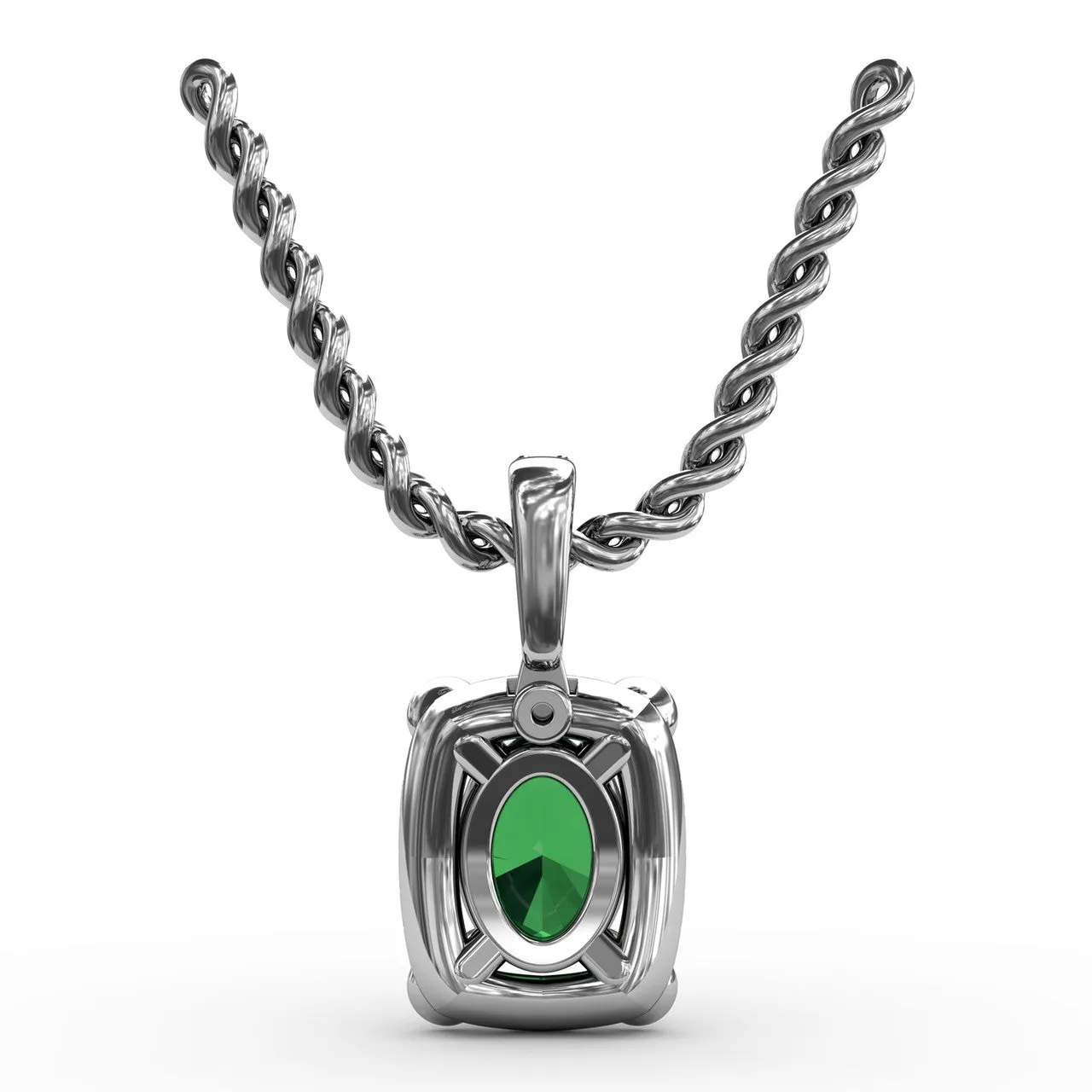 Feel The Elegance Emerald and Diamond Pendant