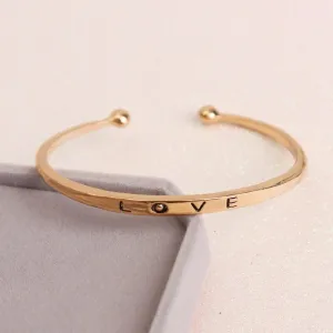 Foreign Trade Fashion Environmentally Friendly Materials Bracelet Minimalist Open Love Bracelet Female Jewelry Wholesale Bangle