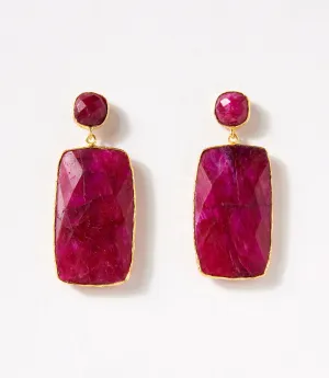 Gemstone Statement Earrings