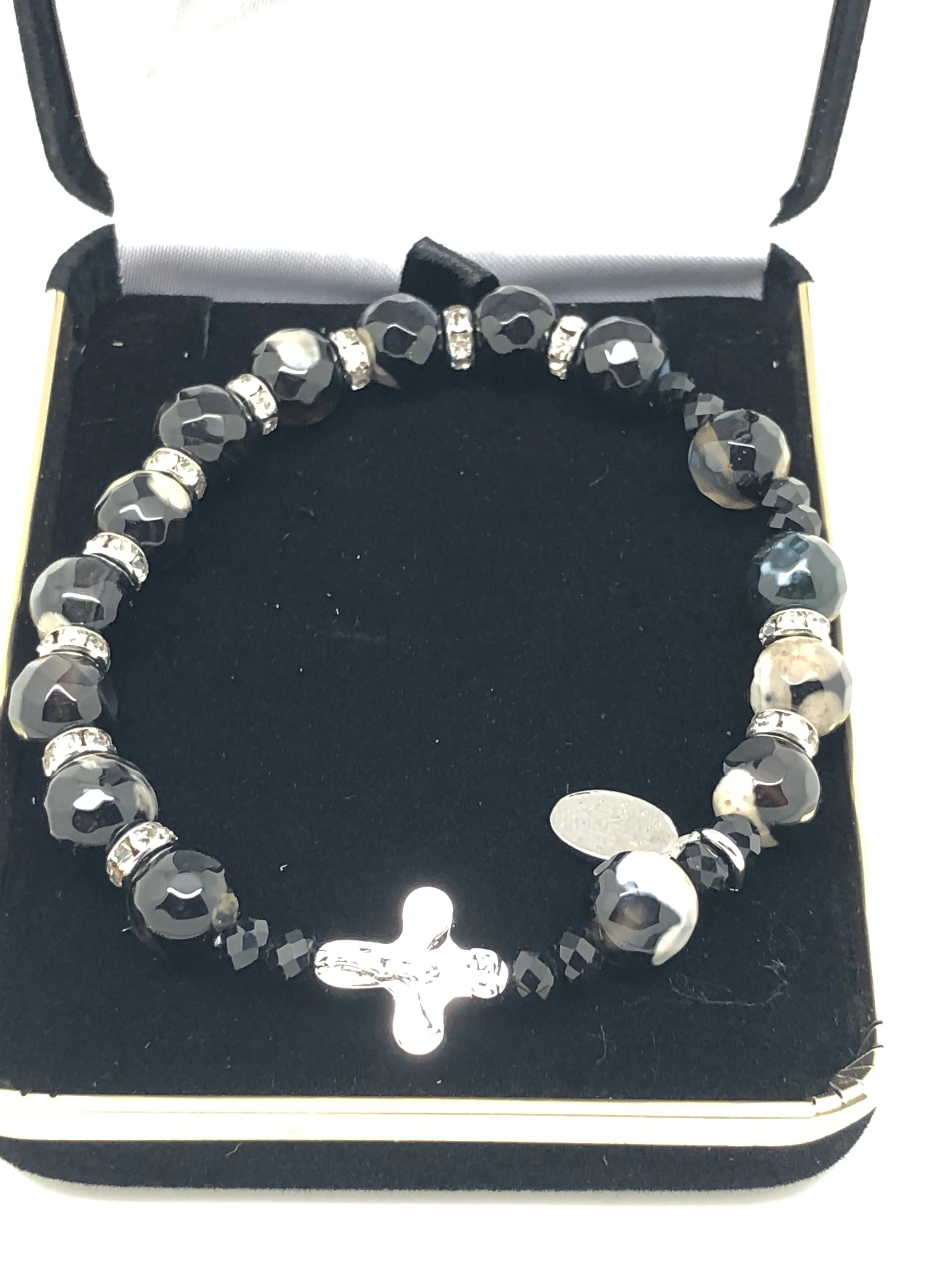 Genuine Zebra Jasper Rosary Bracelet (8 mm)