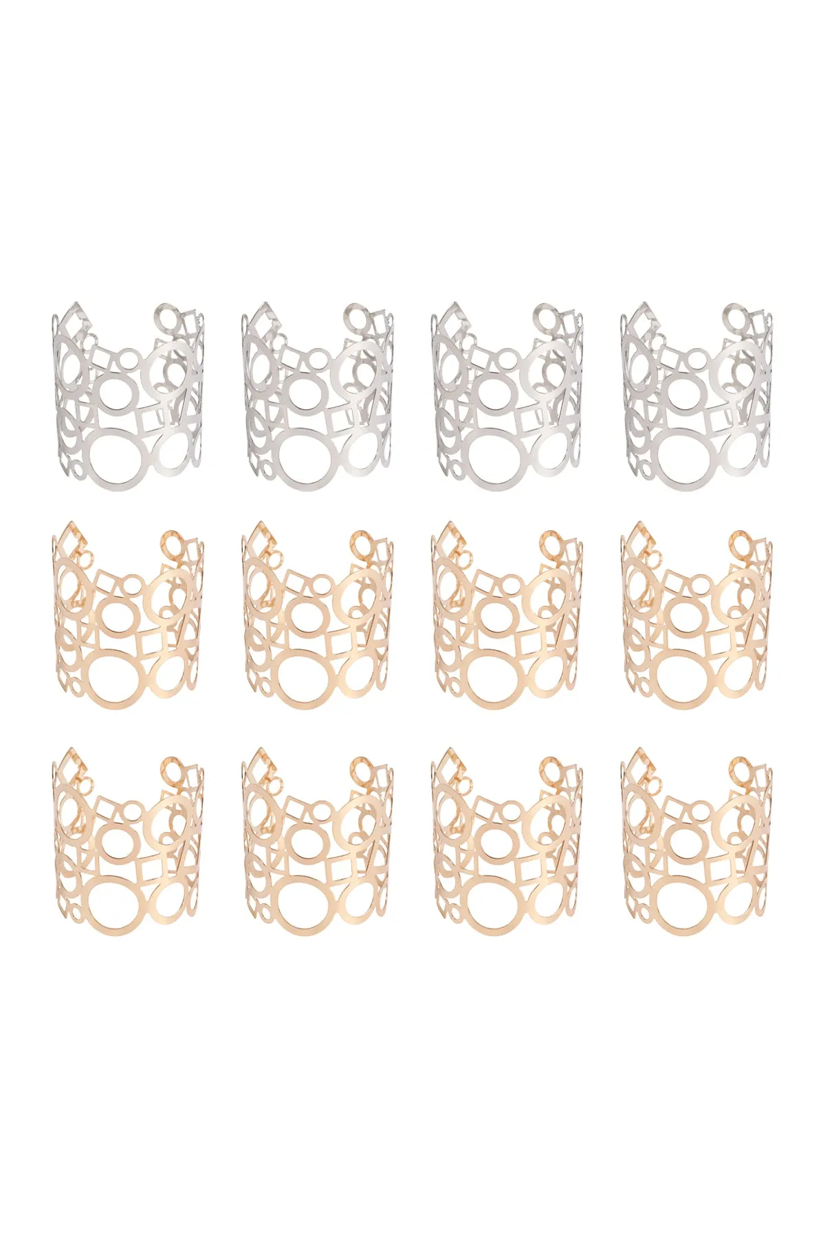 GEOMETRIC PATTERN CUFF BRACELET
