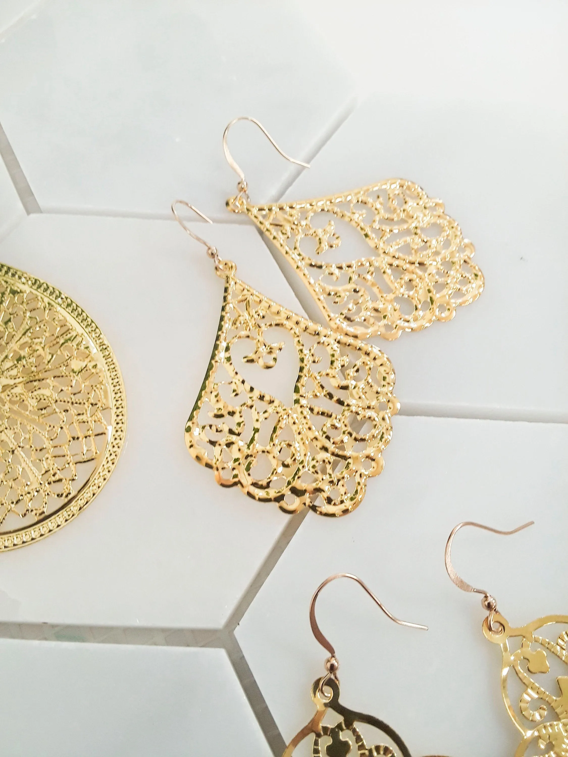 Gia Statement Filigree Earrings