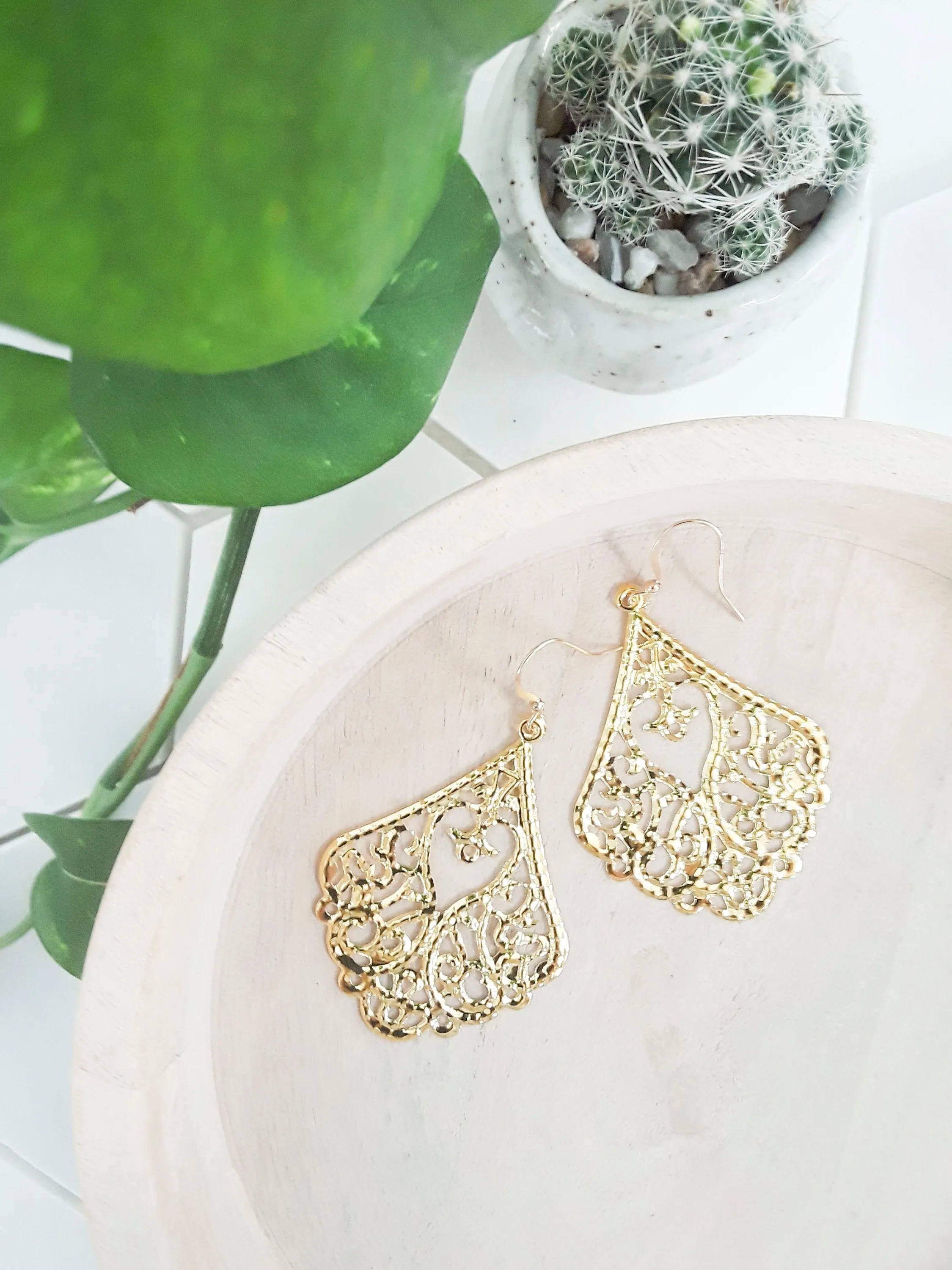 Gia Statement Filigree Earrings