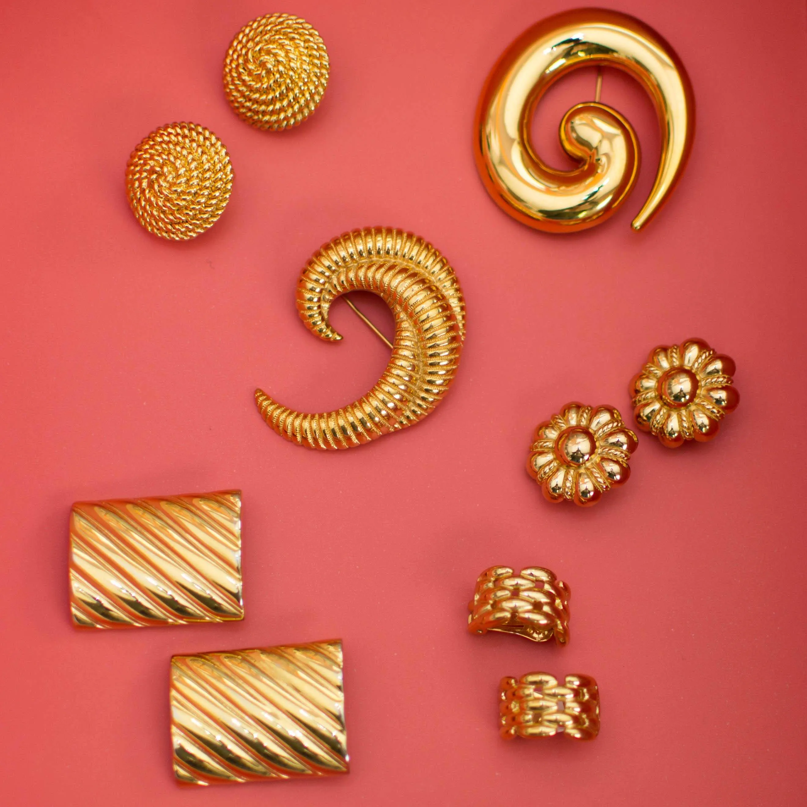 Givenchy  Couture Bold Gold Statement Earrings