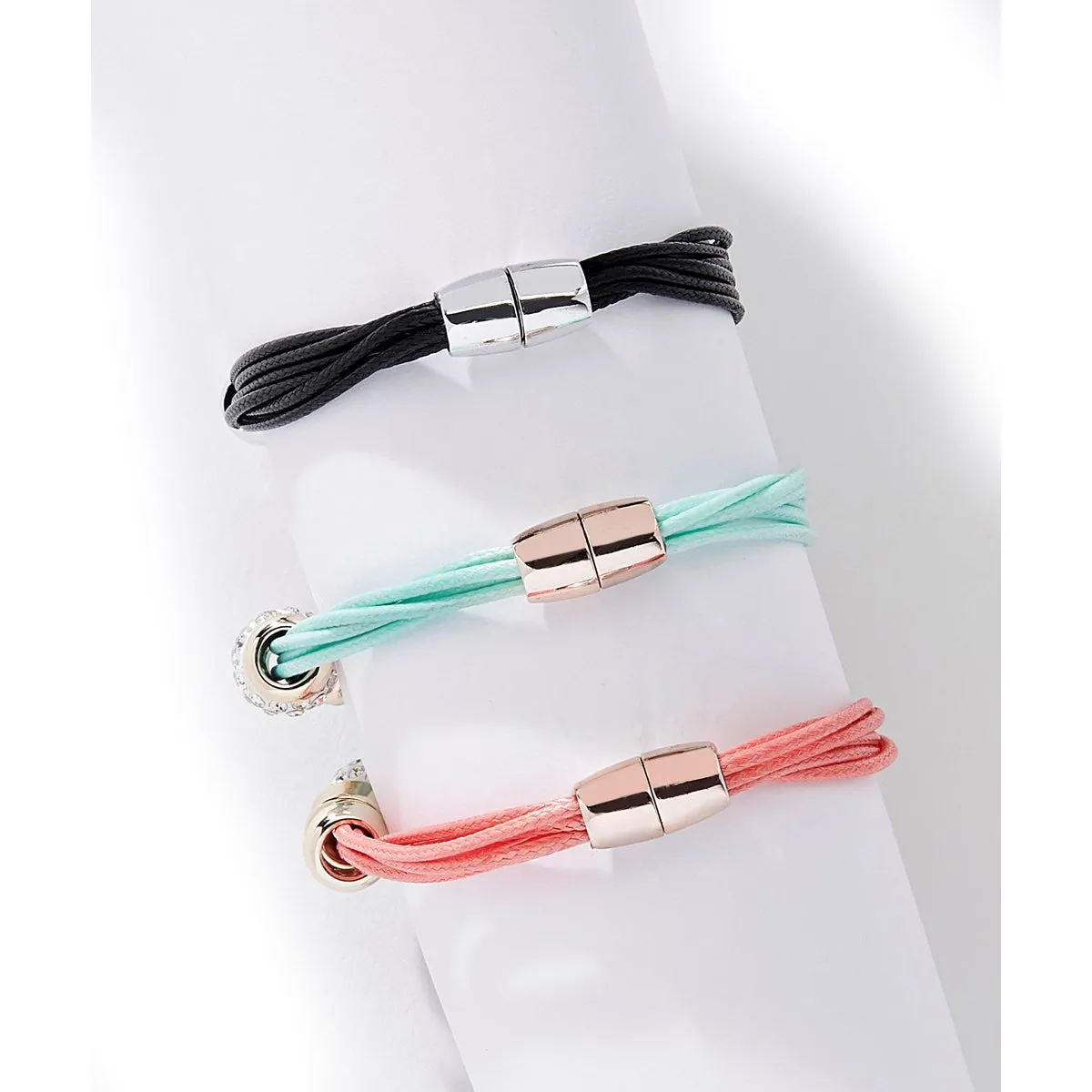 Glass Bead Bracelets, Black or Pink