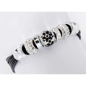 Glass Bead Bracelets, Black or Pink