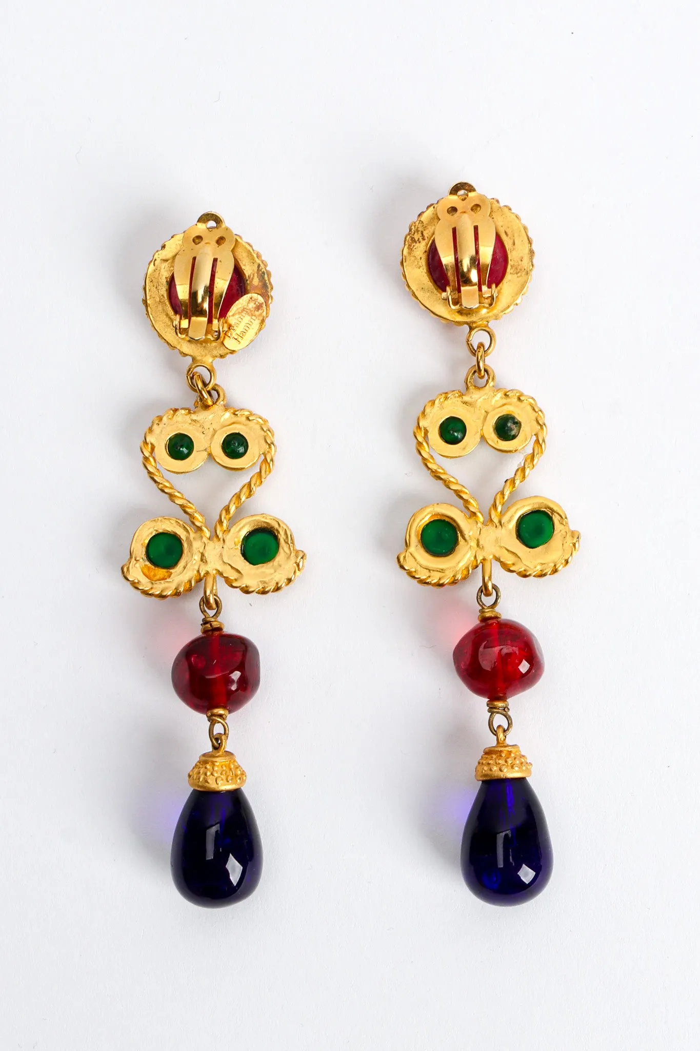 Glass Stone Chandelier Earrings