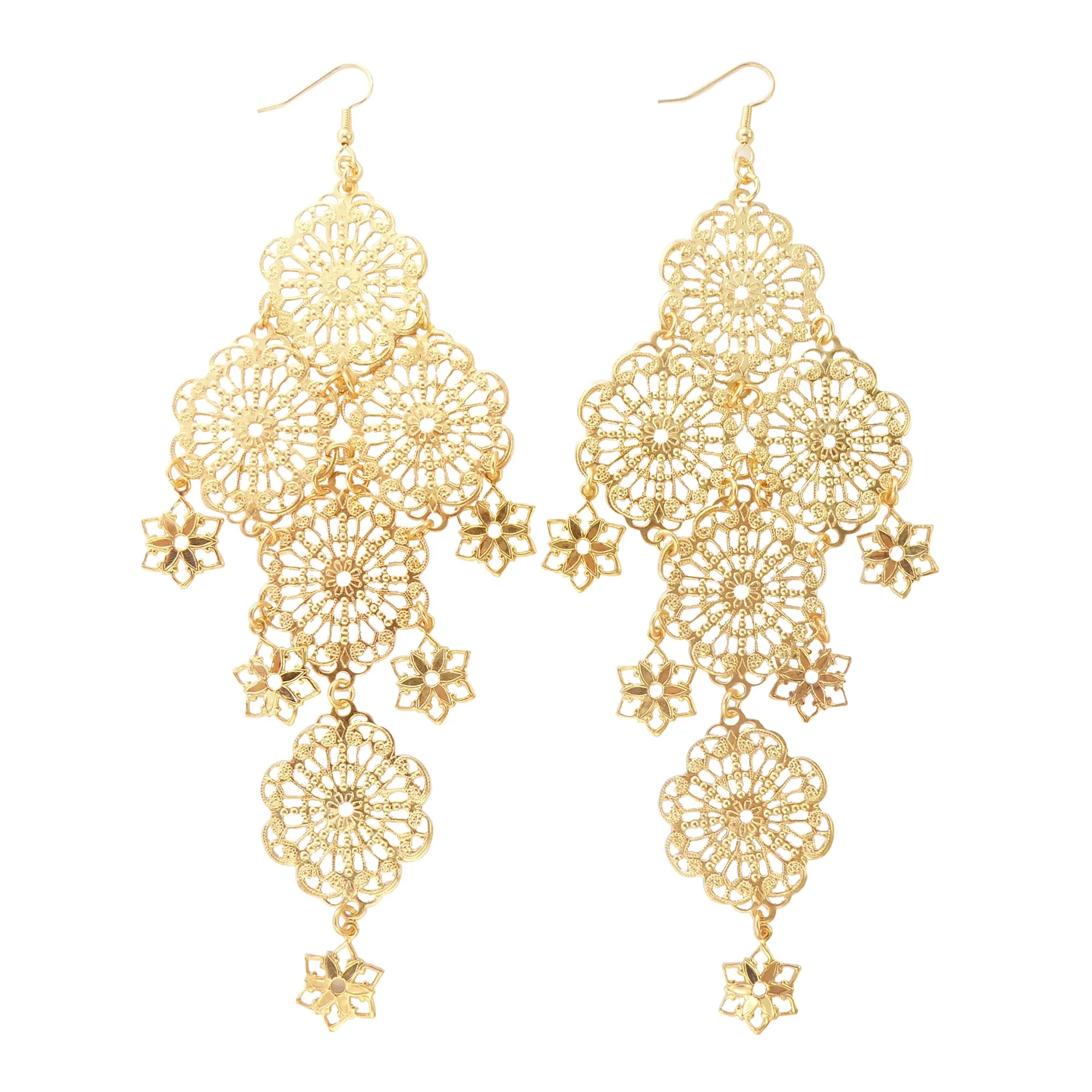Gold medium estrella earrings