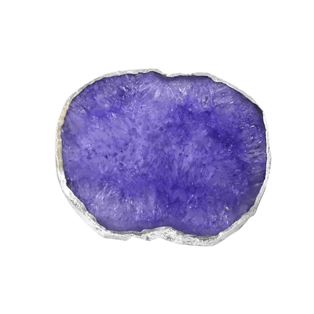 Gold Plated Agate Coaster Set