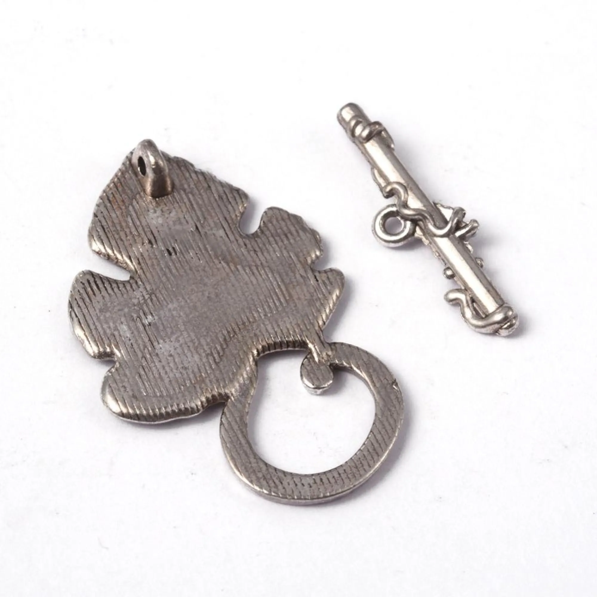 Grape Leaf Shape Toggle Clasp for Jewelry Making.