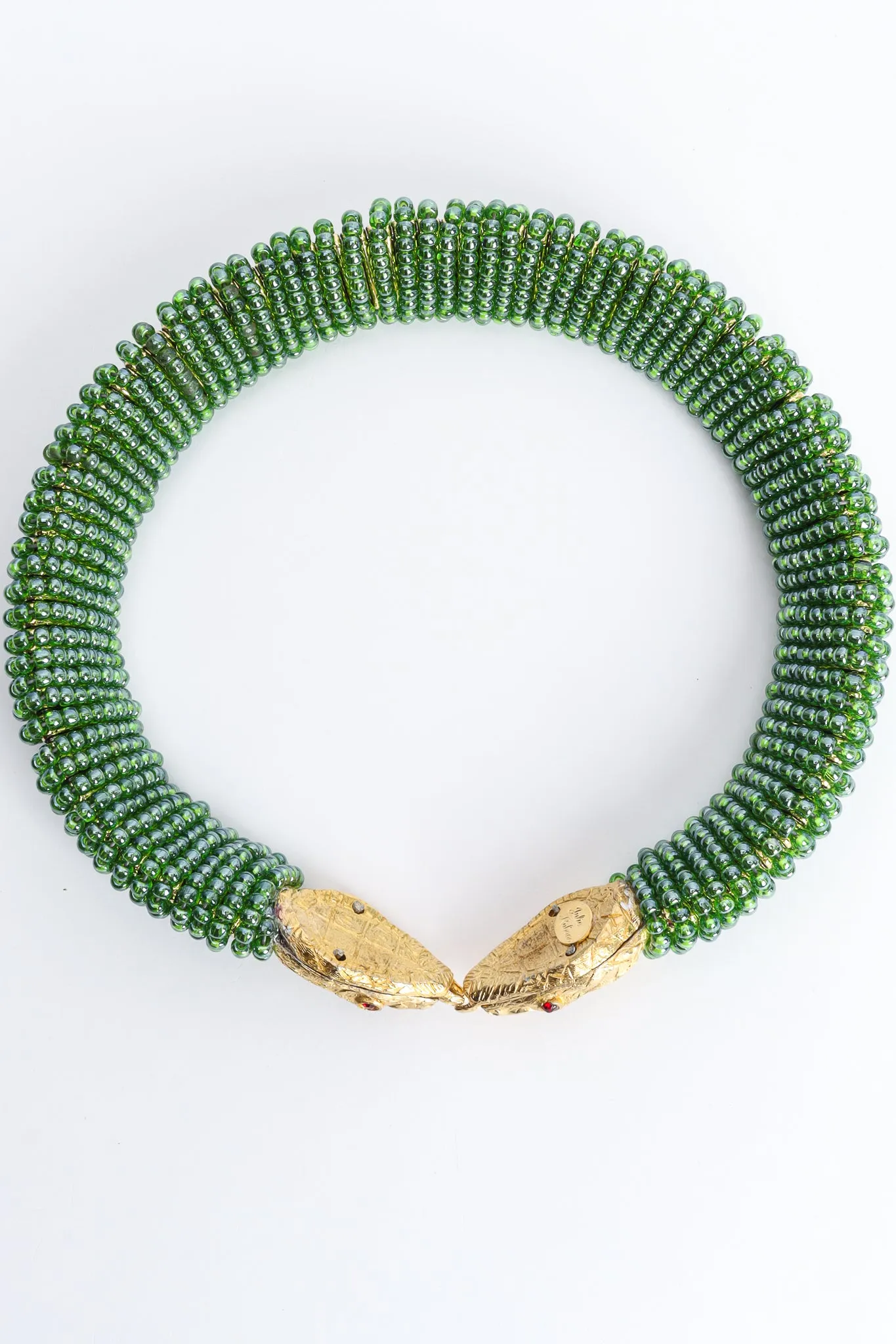 Green Beaded Snake Collar