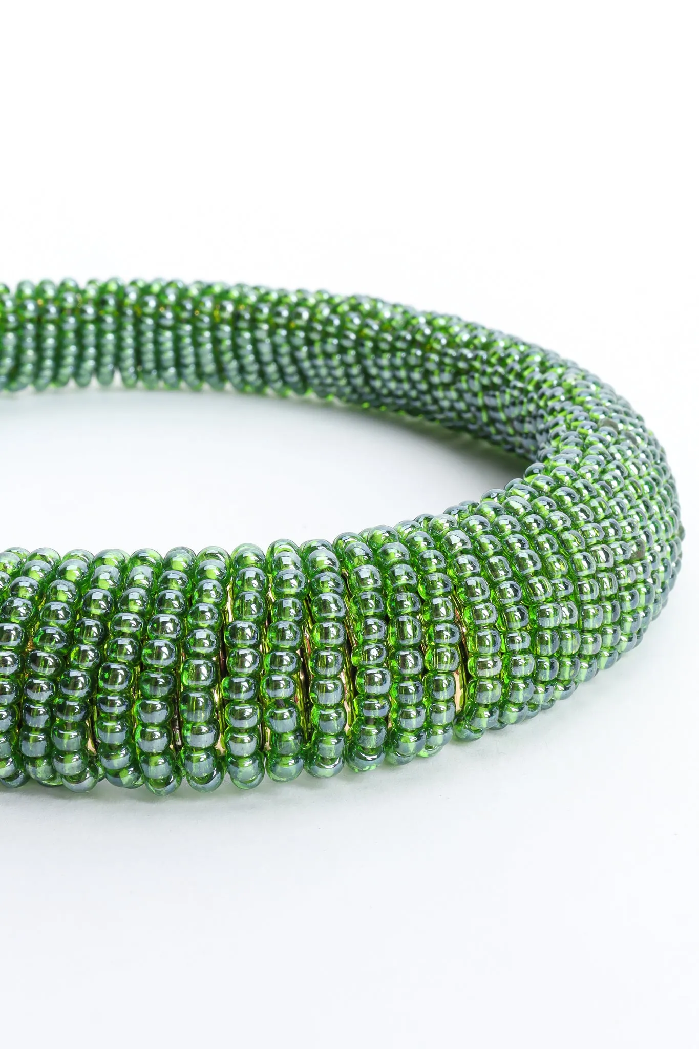 Green Beaded Snake Collar