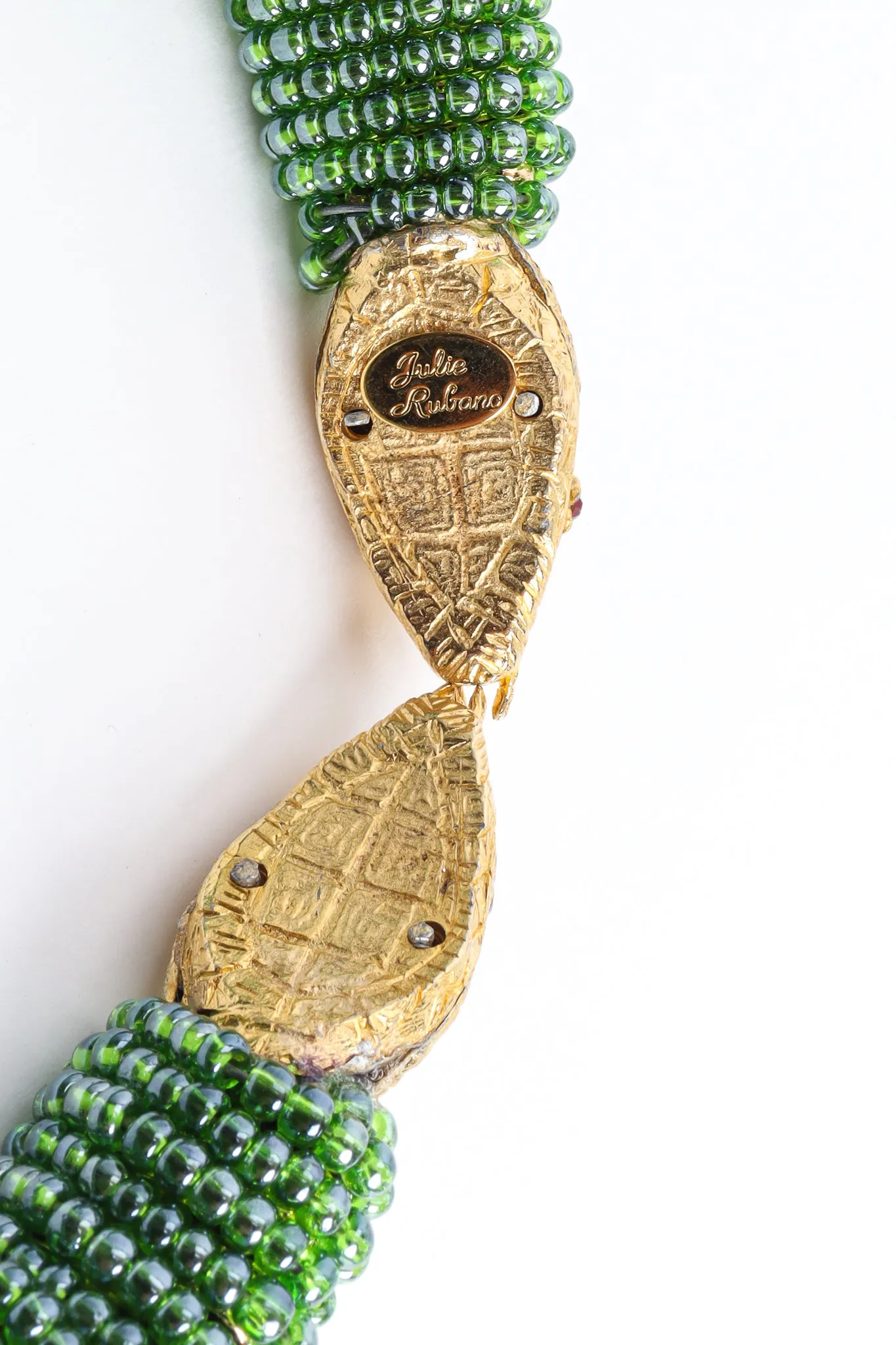 Green Beaded Snake Collar
