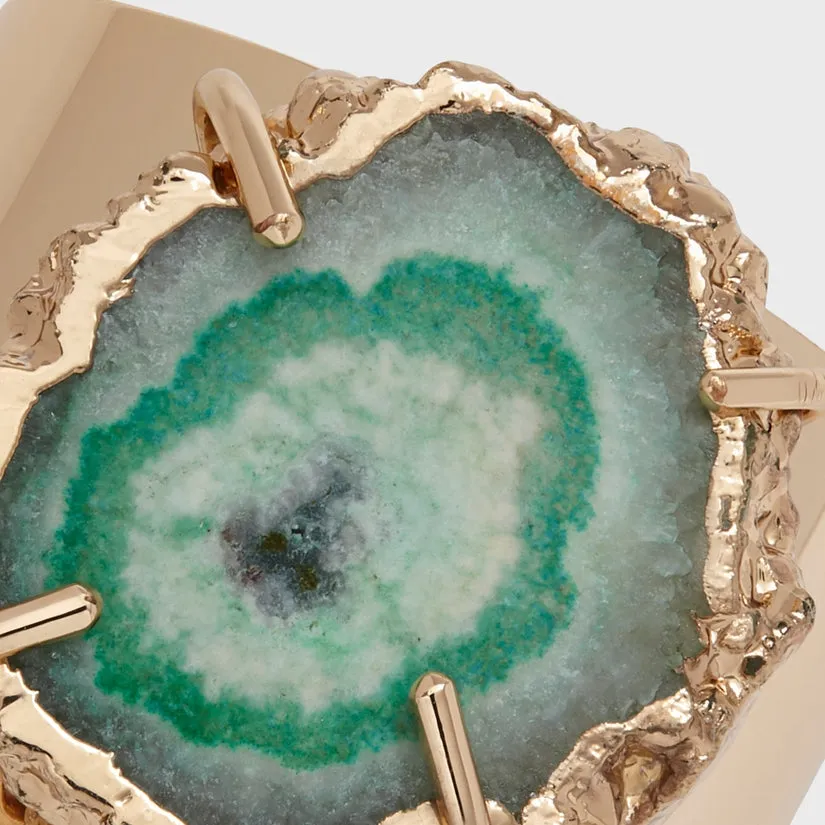 Green Quartz Napkin Ring Set