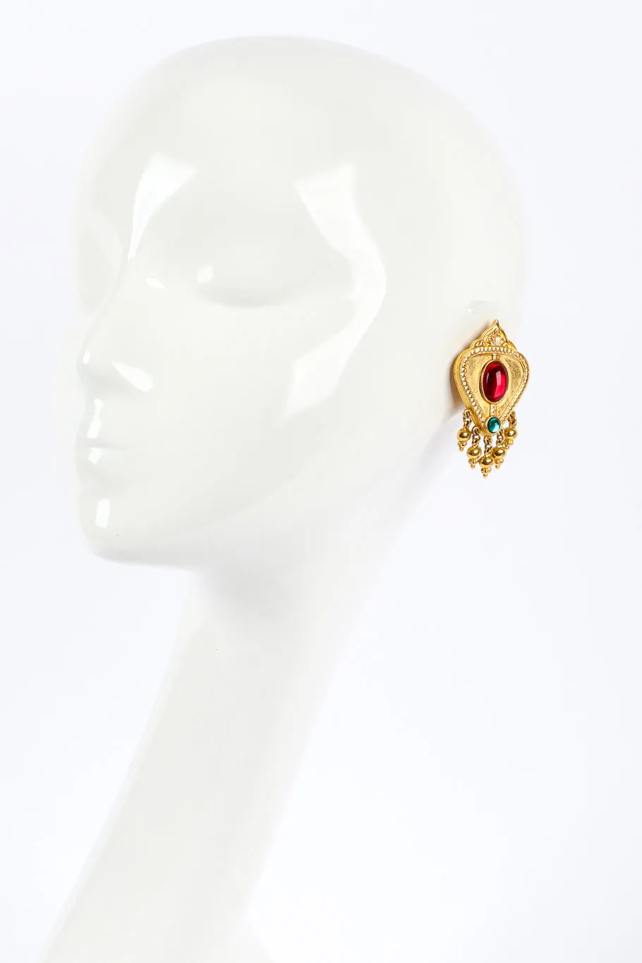 Gripoix Pearl Heart Necklace and Earrings Set