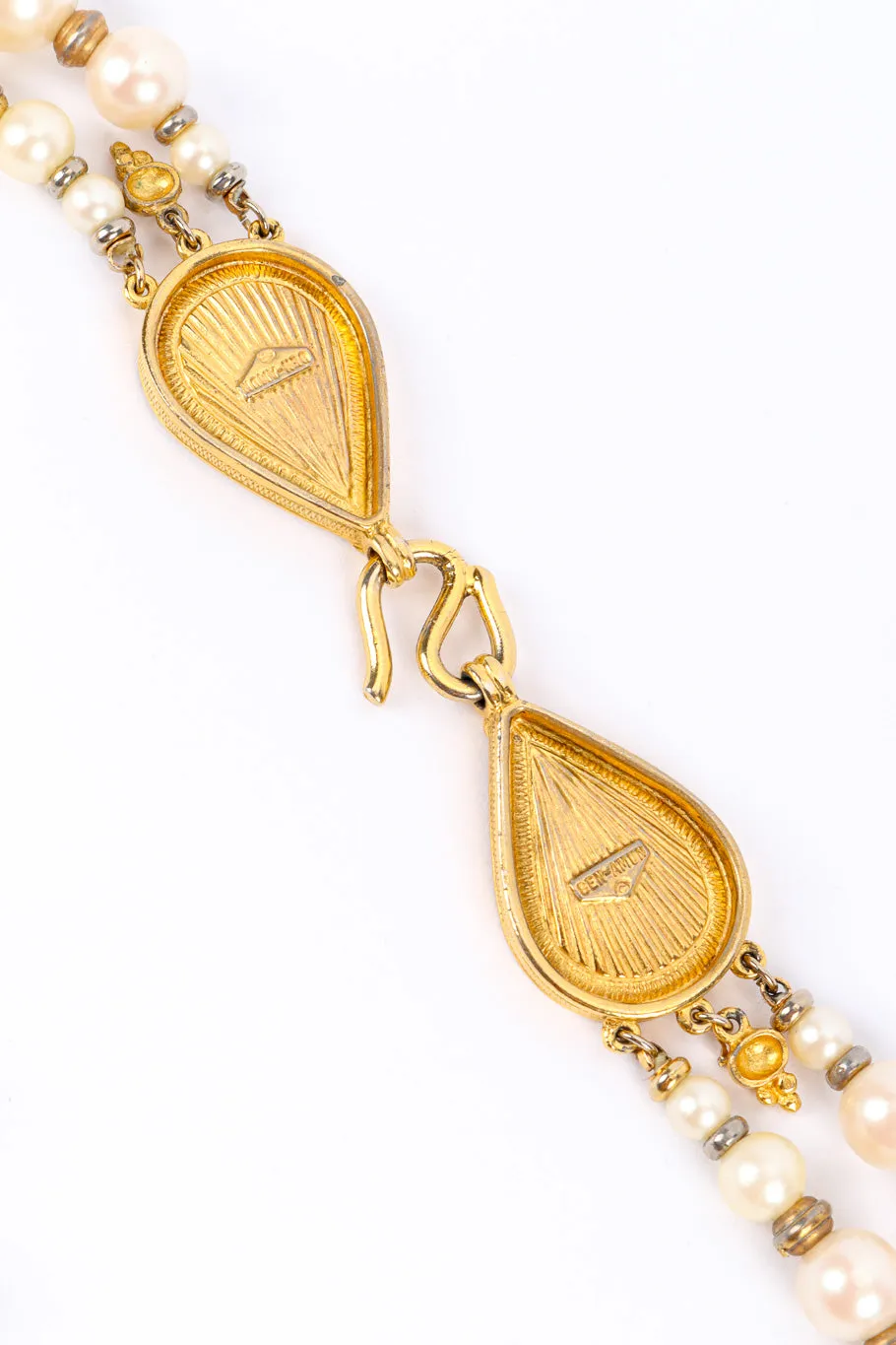 Gripoix Pearl Heart Necklace and Earrings Set