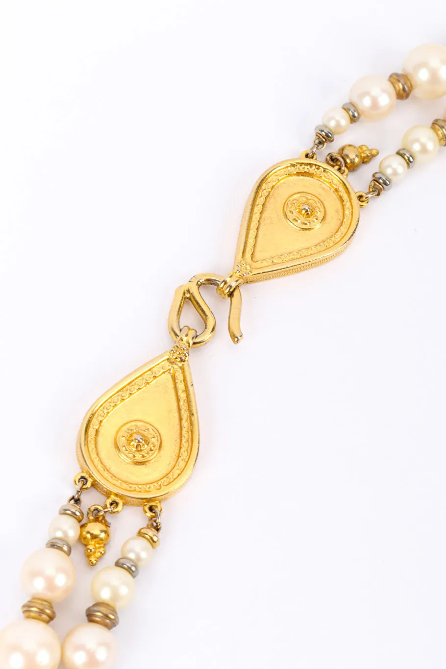 Gripoix Pearl Heart Necklace and Earrings Set