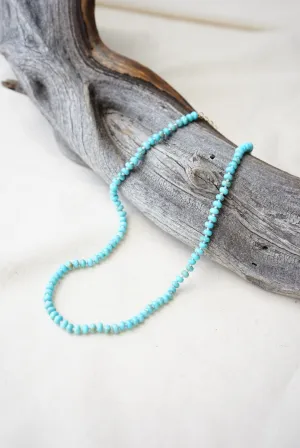 Hand Knotted Turquoise Rondelles Necklace