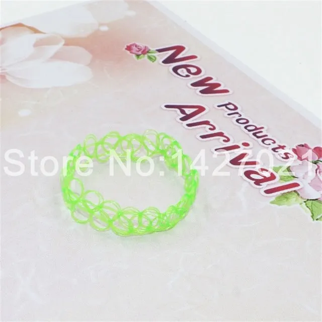 Handmade Hot Selling Vintage Stretch Tattoo bracelet Gothic Punk Grunge Henna Elastic with bracelet