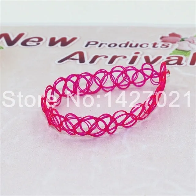 Handmade Hot Selling Vintage Stretch Tattoo bracelet Gothic Punk Grunge Henna Elastic with bracelet
