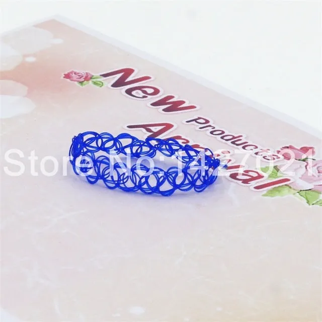 Handmade Hot Selling Vintage Stretch Tattoo bracelet Gothic Punk Grunge Henna Elastic with bracelet