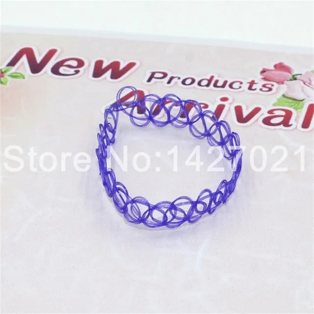 Handmade Hot Selling Vintage Stretch Tattoo bracelet Gothic Punk Grunge Henna Elastic with bracelet