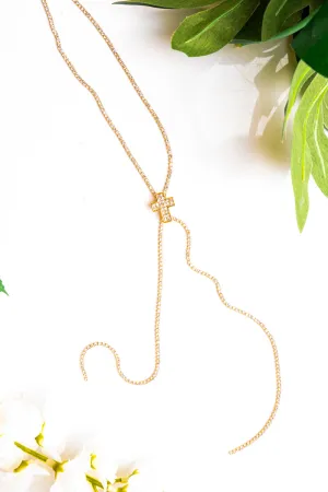 Have Faith Goldtone Cross Slider Necklace