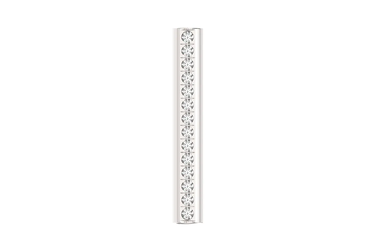 HEART - Silver Gemstone Pavé - Pendant
