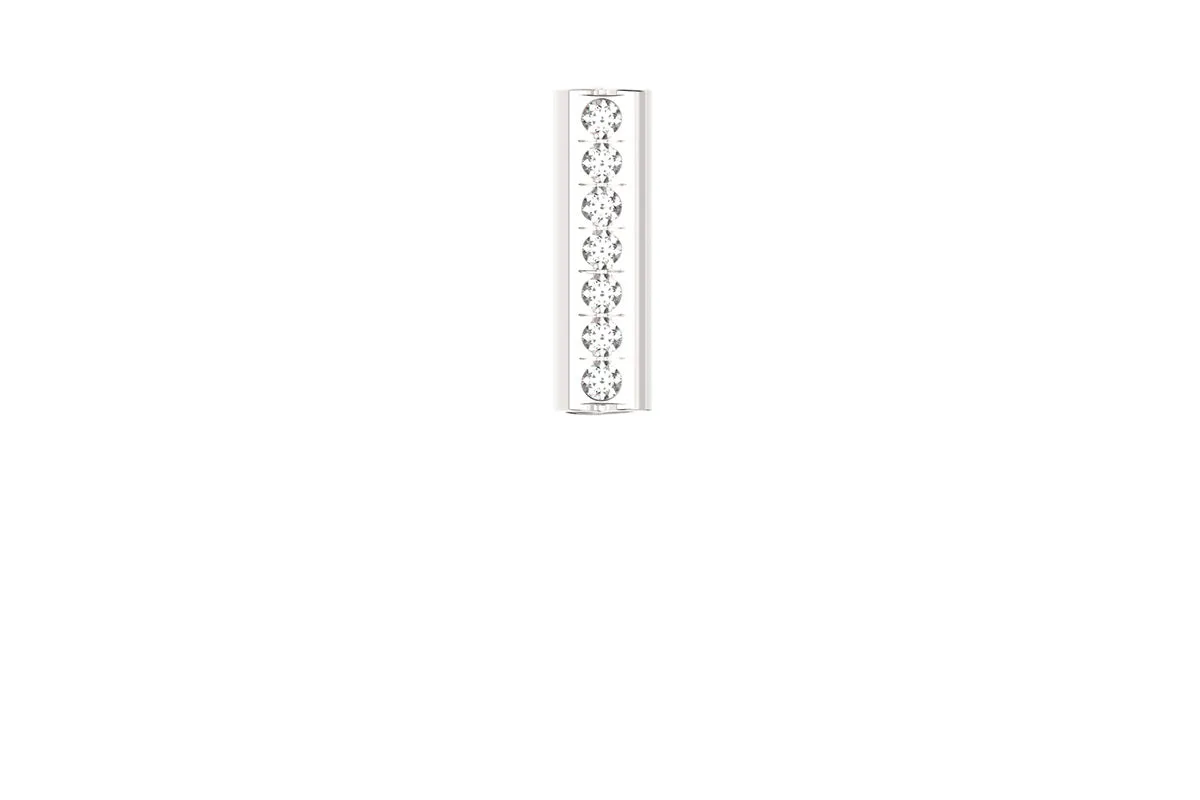 HEART - Silver Gemstone Pavé - Pendant