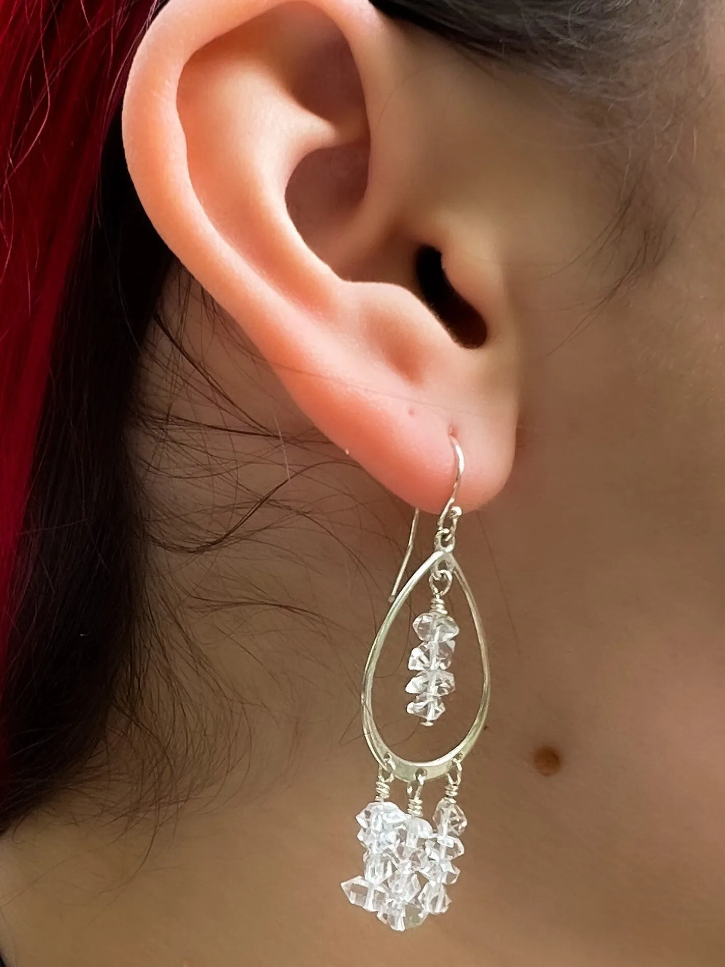 Herkimer Diamond Chandelier Earrings