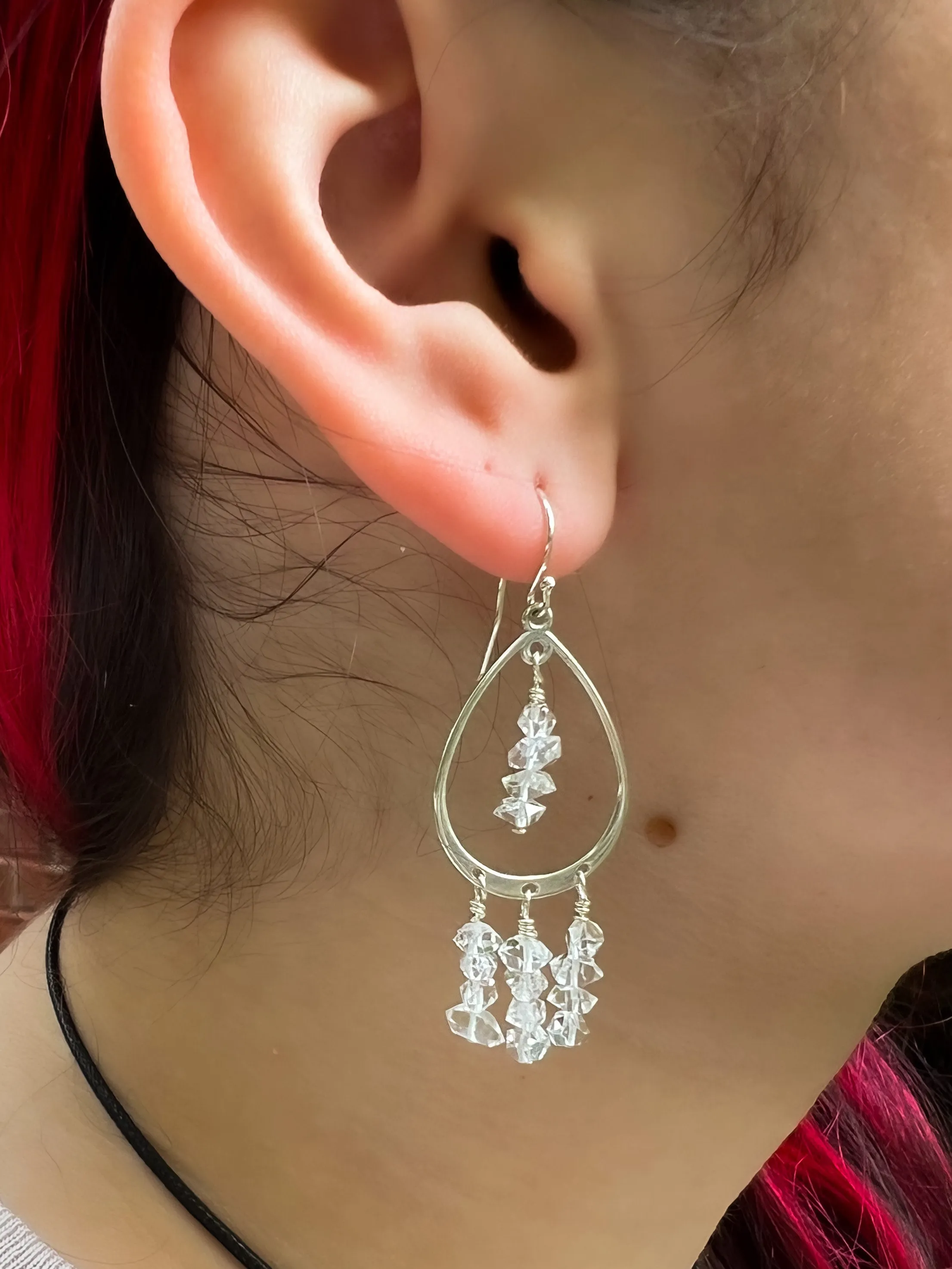 Herkimer Diamond Chandelier Earrings