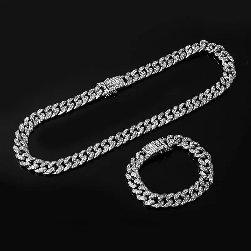 Hip Hop 13MM Bling Rapper Necklaces Set