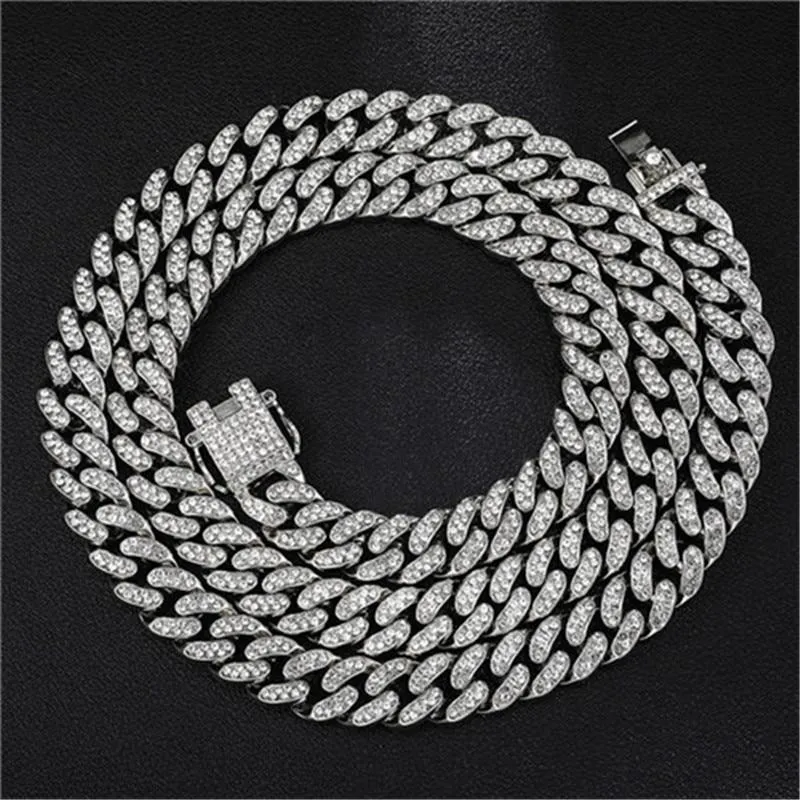 Hip Hop 13MM Bling Rapper Necklaces Set