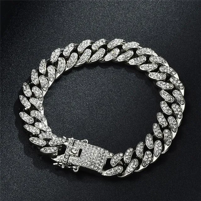 Hip Hop 13MM Bling Rapper Necklaces Set