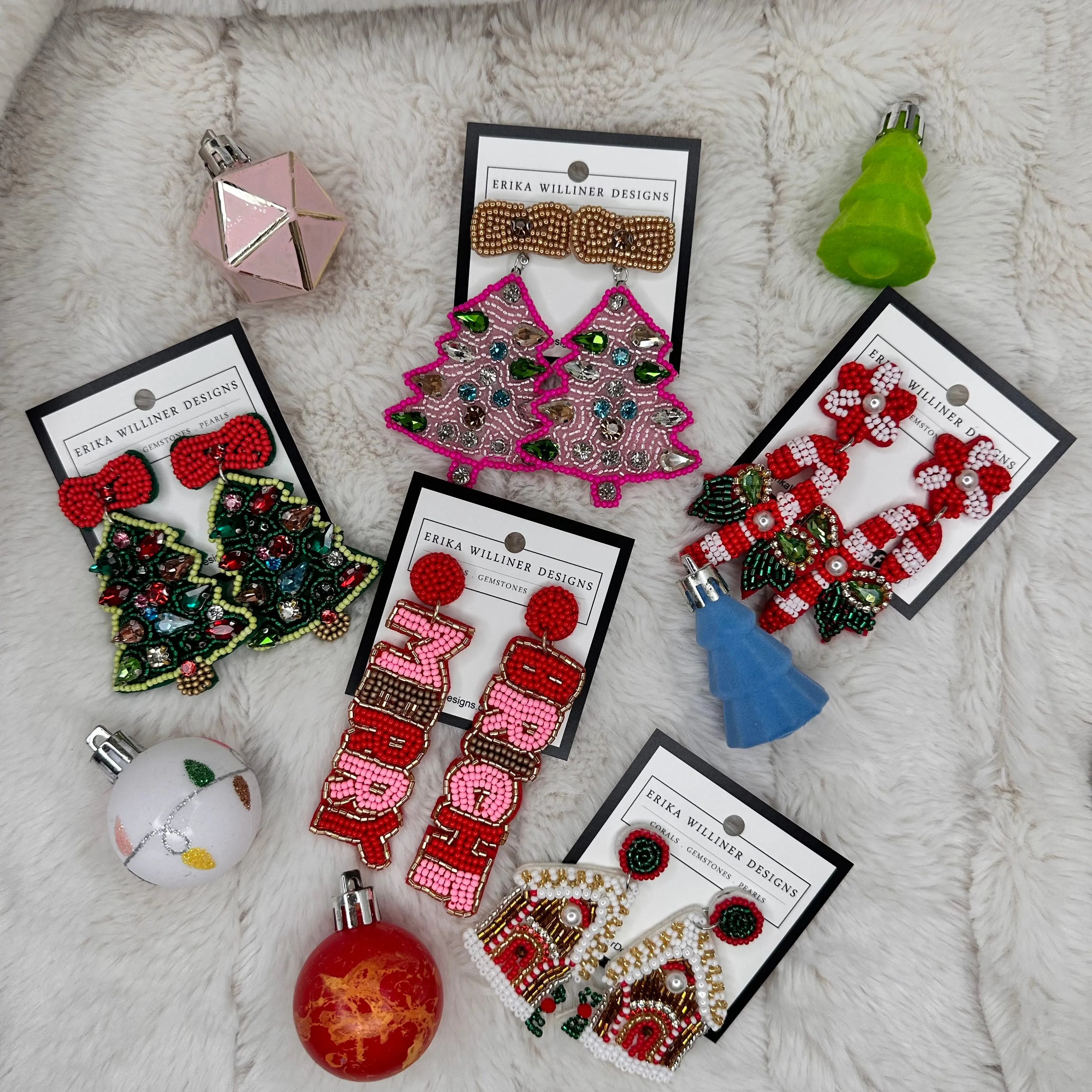 Holiday Collection Beaded Earrings | Erika Williner Designs