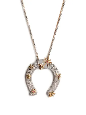 Horseshoe Daisy Necklace