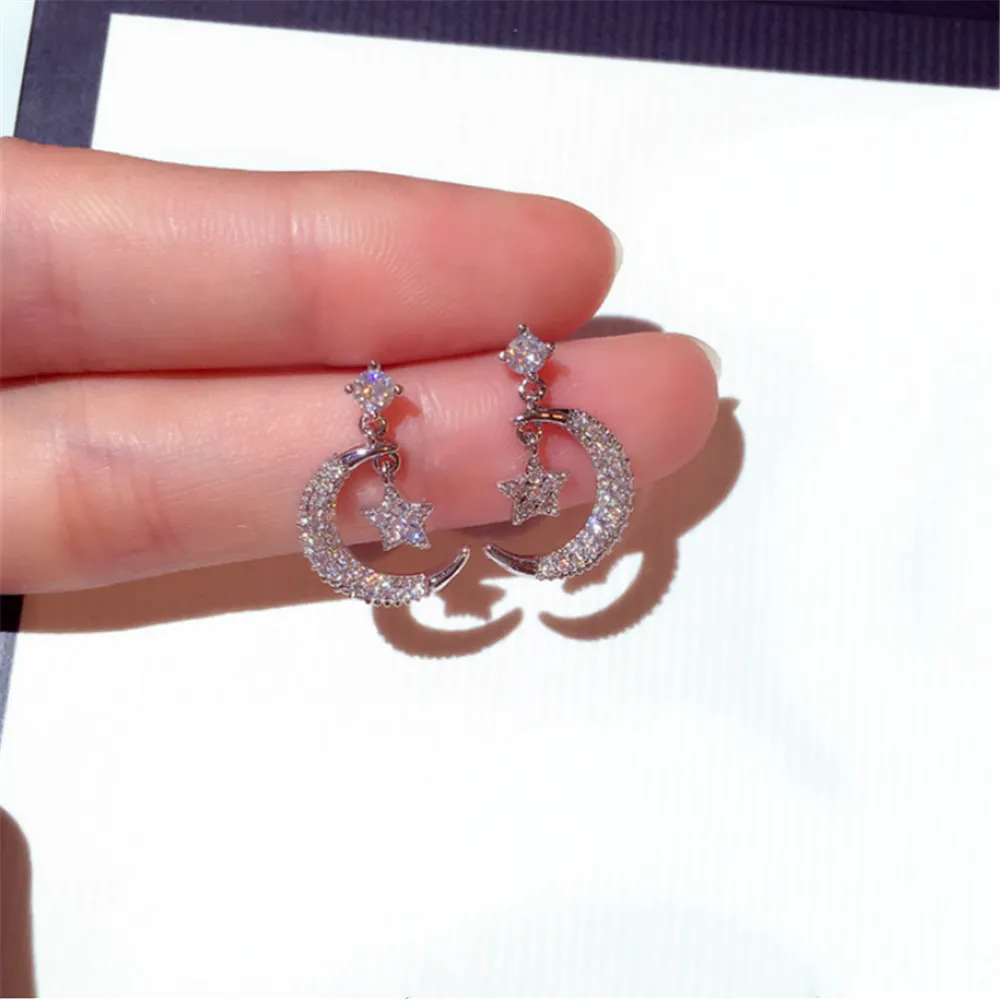 Initial Cubic Zirconia Statement Earrings