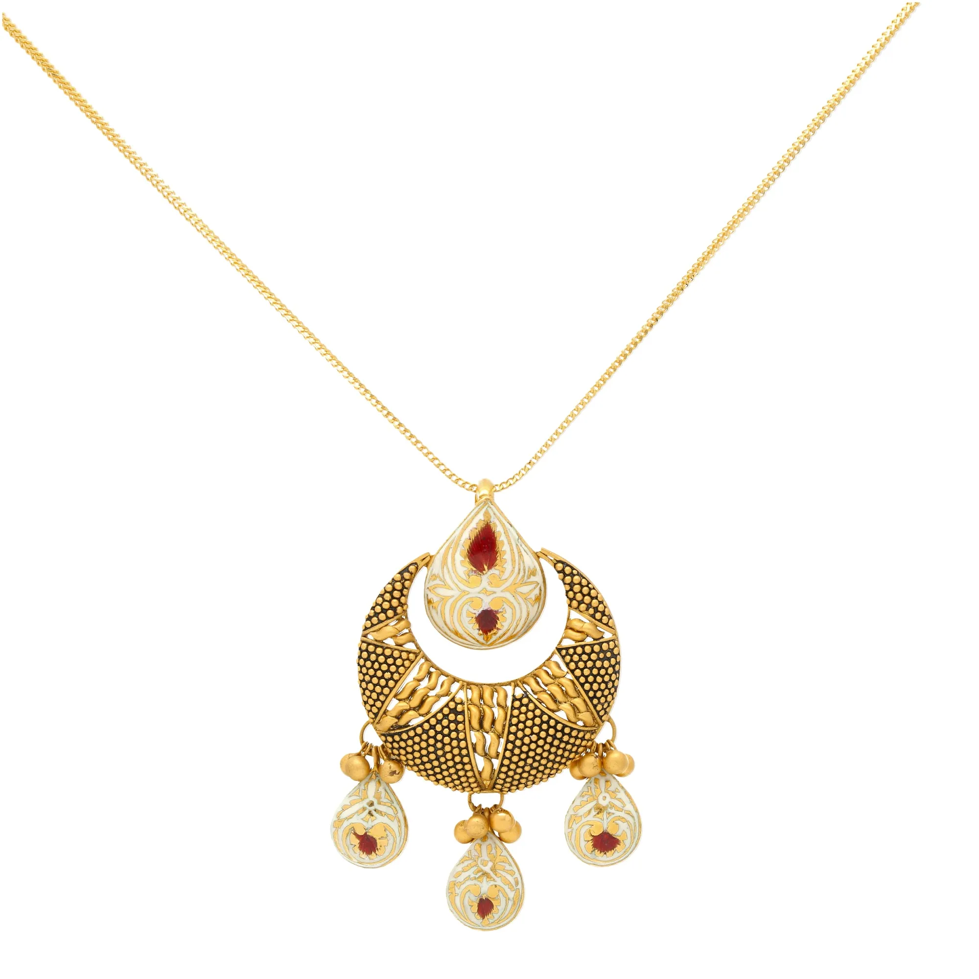 Irya Pendant Set in 22K Yellow Gold (27.8gm)