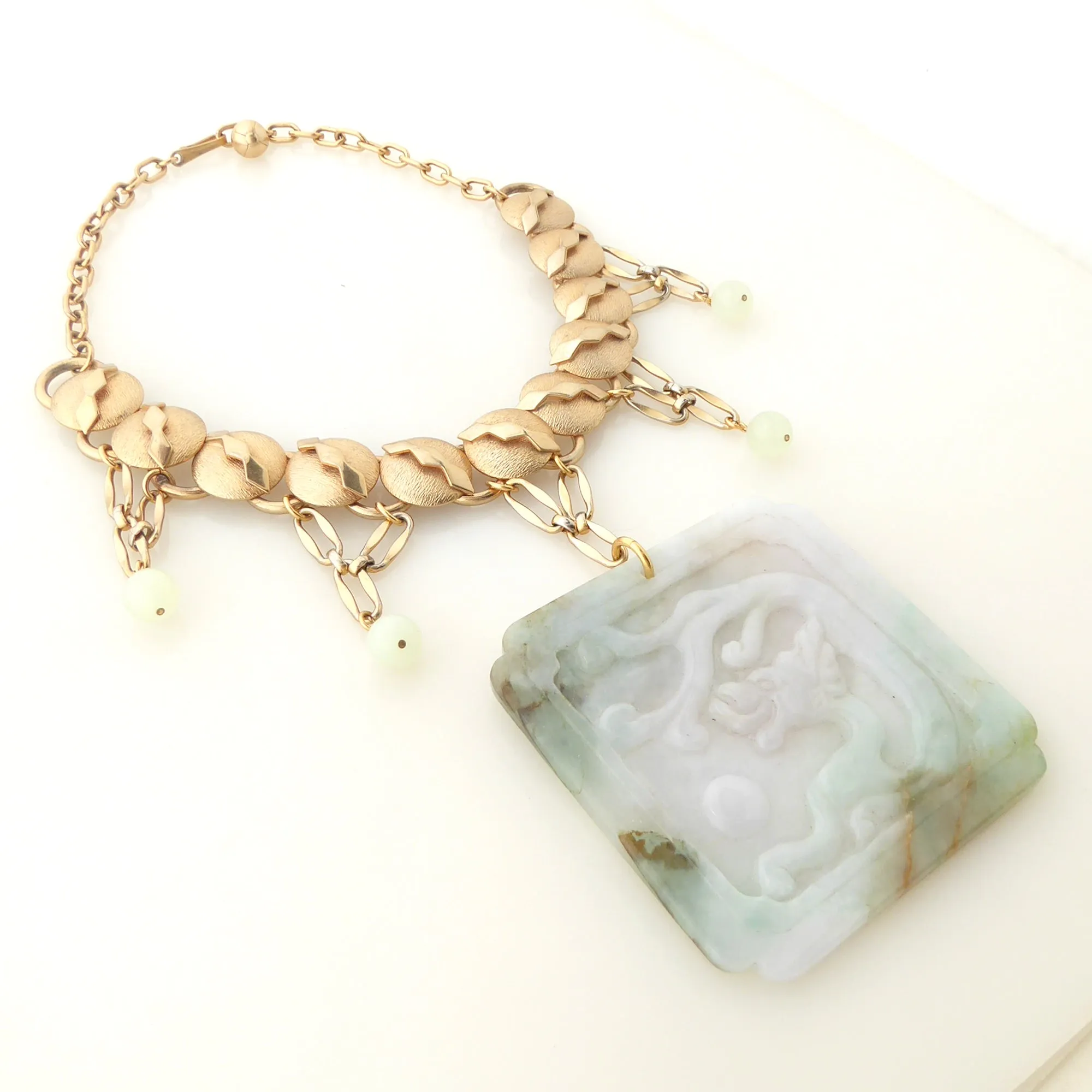 Jade dragon necklace