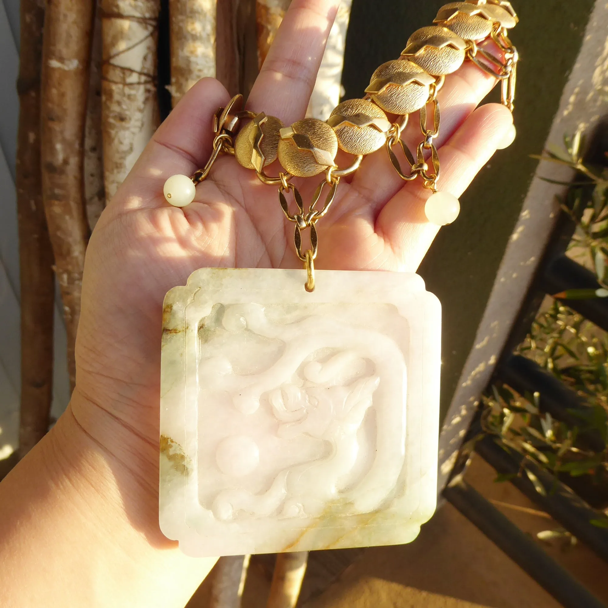 Jade dragon necklace